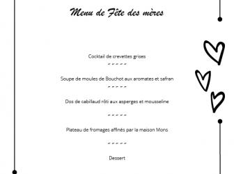 Menu spécial Fête des Mères
